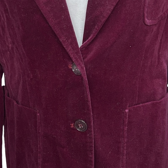 Barclay Square Burgundy Color Corduroy Blazer Size 8 - Picture 2 of 7